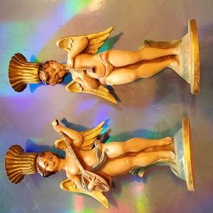 Vintage angel candle holders from Italy